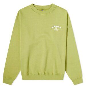 Adanola Tennis Collection Oversized Crew Sweater Lime Green S